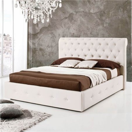 Cama contenedor doble Península blanca